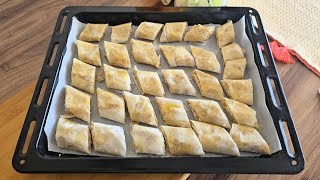 KURU BAKLAVA NASIL YAPILIR❓️KOLAY PRATİK LEZZETLİ 👌baklava [upl. by Nihi]