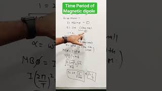 Time period of oscillation of magnetic dipole in magnetic field Matter and Magnetism [upl. by Vincents528]