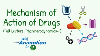 ALL the Mechanism of Drug Action  Pharmacodynamics  Principles of Drug Action  Enzymes Receptors [upl. by Dlnaod987]