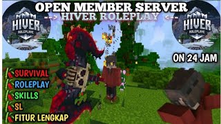 Hiver Roleplay  Open Member Server Minecraft PE 12140 Survival Indonesia [upl. by Akerley652]