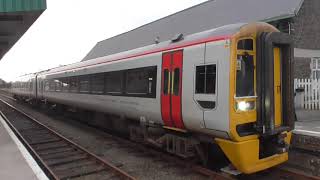 Transport for Wales Class 158825 arrivals amp Depart Barmouth Abermaw for Machynlleth [upl. by Mccurdy]