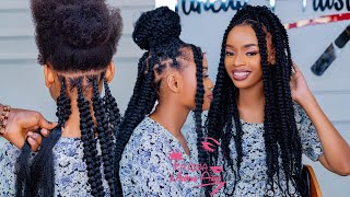 Jinsi ya kusuka NYWELE MPYA YA BUTTERFLY KNOTLES  New BUTTERFLY knotless TRENDING HAIRSTYLE 💣 [upl. by Ecinrahs]