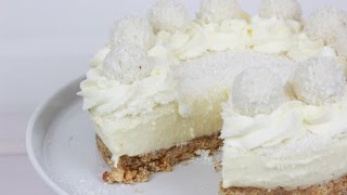 Raffaello Torte ohne Backen  No Bake Raffaello Cheesecake [upl. by Michail293]