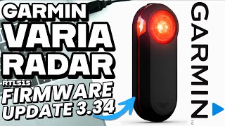 GARMIN Varia Radar RTL515 Firmware Update 334  Quick Garmin Tip [upl. by Hnoj162]