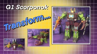 Transform G1 Scorponok  Decepticon Headmaster [upl. by Nigel749]