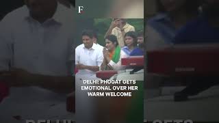 Indian Wrestler Vinesh Phogat Gets Grand Welcome After Paris Olympics  Susbcribe to Firstpost [upl. by Tireb777]