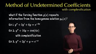 Method of Undetermined Coefficients 4 extra examples [upl. by Annirok]