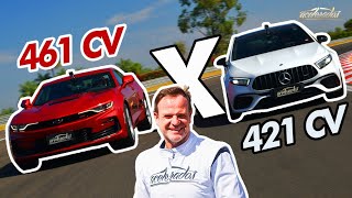 CAMARO x A45 AMG na Volta Rápida com Rubinho V8 raiz contra o 20 mais potente DO MUNDO  VR 221 [upl. by Dorinda]