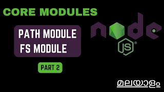 2 Core Modules  PATH MODULE  FS MODULE  Nodejs Tutorial [upl. by Fee]