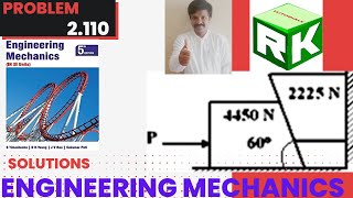 Engineering Mechanics solution Problem 2110 Timoshenko Equilibrium Equations Friction [upl. by Edelman]