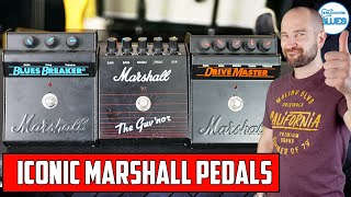 Iconic Marshall Pedals  The Marshall Guvnor vs Blues Breaker vs Drive Master [upl. by Einwahr242]