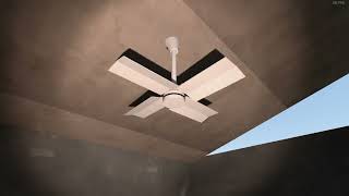 56quot Monster Breeze 4Bladed Industrial AirTech Ceiling Fan Demo [upl. by Ardnalac]