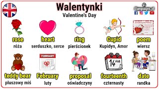 Walentynki po angielsku  Słówka i zwroty  Valentines Day  Język Angielski [upl. by Russ]