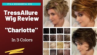 TressAllure Wig Review CHARLOTTE in 3 Colors  Sunset Glow Mimosa HL English Tea Highlight [upl. by Heng]