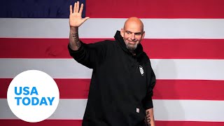 John Fetterman wins Pennsylvania praises turning red counties blue  USA TODAY Shorts [upl. by Hamer]