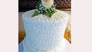 How to Decorate a Cornelli Lace Wedding Cake [upl. by Maier]