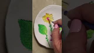 Airdry clay pottery with cool stamps to customize [upl. by Eyaj]