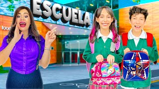 MI MAMÁ NOS LLEVA A LA ESCUELA Spay busca mi diario 🏫🎒  Karla Bustillos [upl. by Hada]