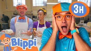 Blippi Bakes A MEGA PRETZEL  More  Blippi and Meekah Best Friend Adventures [upl. by Agnella]