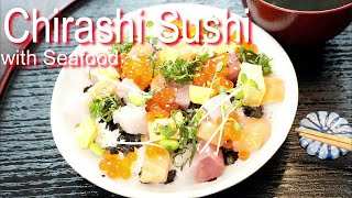 【Chirashi Sushi Recipe】Easy Seafood Scattered SushiAuthentic amp Cheating Sushi RiceJapanese Cooking [upl. by Reinold]