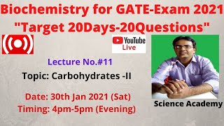 GATEBiochemistryCarbohydrates2 Video No11 [upl. by Nairoc]