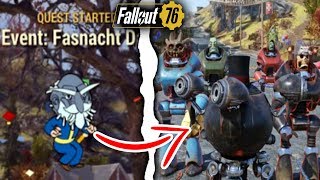 Fallout 76  FASNACHT PARADE amp ALL SECRET REWARDS Limited Time Event Rare Masks amp Secret Dialogue [upl. by Harty]