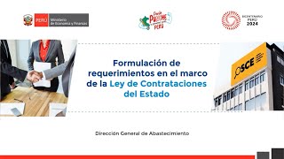 Formulación de requerimientos en el marco de la Ley de Contrataciones del Estado [upl. by Llerral]