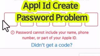 Apple ID create problem Password cannot include your name phone number or part of your Apple ID [upl. by Yanad]