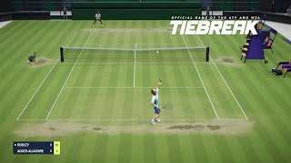 TIEBREAK  Andrey Rublev Vs Felix AugerAliassime I Wimbledon I Expert Difficulty PS5 [upl. by Nanette]