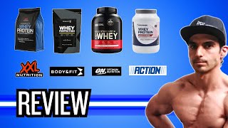 REVIEW Whey Protein van XXL Nutrition BodyampFit ON en Body Mass van de Action eiwitpoeder eiwit [upl. by Naujyt]