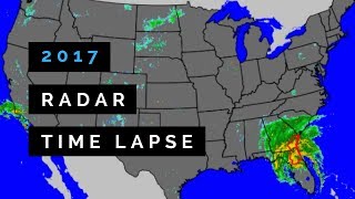 A Year in Weather  2017 Radar Time Lapse [upl. by Eisnil]