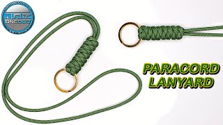 Fast and Easy Paracord Lanyard Neck  Keychain  Knife  Snake Knot Tutorial DIY [upl. by Adiuqal]