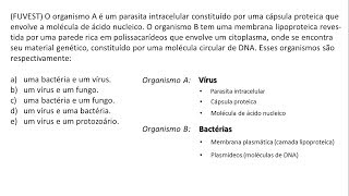 BIOLOGIA  FUVEST Exercício Resolvido 007 [upl. by Chaing]