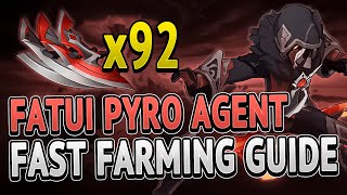 Fatui Pyro Agent All Locations FAST FARMING ROUTE  Genshin Impact 22 [upl. by Anerbas]