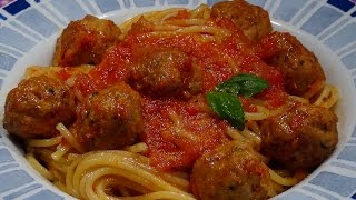 Receta Espaguetis con salsa de tomate y albóndigas  Espaguetis con albóndigas Loli Domínguez [upl. by Itnuahsa545]