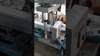 Galvanized square tube punching processing [upl. by Curren]