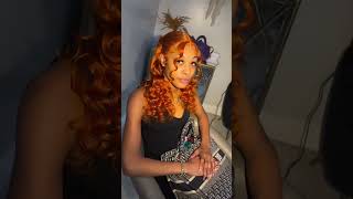 Ginger colored wigyou can have a try humanhair lacewigs straighthair wig hairstyles [upl. by Ardaed]