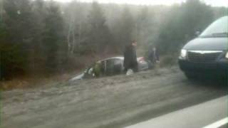 Accident on HWY 101 Sackville [upl. by Arraek]