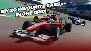 I PUT MY 20 FAVOURITE F1 CARS IN ONE GRID [upl. by Josey103]