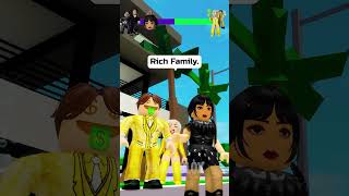 ADDAMS FAMILY VS RICH FAMILY IN ROBLOX 🏓🪐 shorts [upl. by Ahselat]