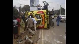 Four dead as a matatu overturns along Langata road [upl. by Stefanie572]