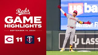 Reds vs Twins Game Highlights 91424  MLB Highlights [upl. by Fabiano]