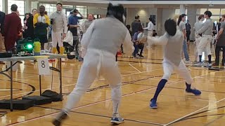 2024 Yellow Jacket Open Foil Div III  Stevie Pool Bout 1 [upl. by Hnah]