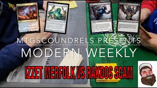 Modern Weekly Izzzet Merfolk Vs Rakdos Scam  Magic The Gathering [upl. by Adnara]