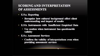 Counseling Ethics  Evaluation Assessment and Interpretation [upl. by Uriel]