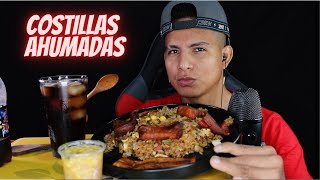 ASMR COSTILLAS AHUMADAS CON ARROZ CHAUFA [upl. by Fitts296]