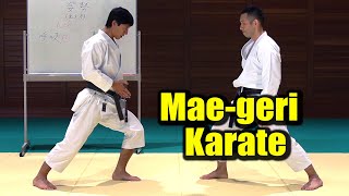 【Karate】How to hit quotMaegeriquot Front kick from any distance【Tatsuya Naka】 [upl. by Gleeson339]