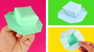 JAK ZROBIĆ KAPELUSZ ORIGAMI  DIY HAT ORIGAMI EASY TUTORIAL🎩 [upl. by Yunfei116]