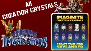 ALL CREATION CRYSTALS for Skylanders Imaginators [upl. by Fagan70]