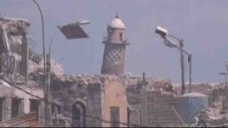 ISIS destroys historic Mosul mosque AlNuri [upl. by Aihsemaj670]